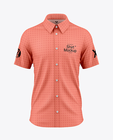 Men's Short Sleeve Shirt Mockup - Front View - Merchandise mockup