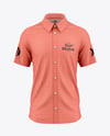 Men's Short Sleeve Shirt Mockup - Front View