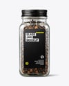 Square Glass Jar with Whole Cloves Mockup