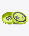 Tin Can with Black Caviar Mockup