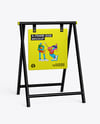 A-Frame Sign Mockup - Half Side view