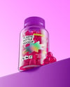Plastic Bottle with Gummies Mockup