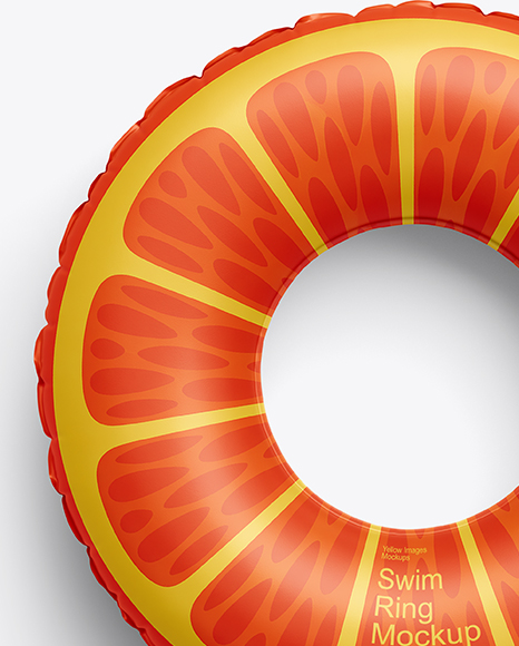 Matte Swim Ring Mockup - Top View