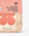 Glossy Package with Paper Label Mockup