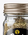 Glass Spice Jar with Thyme Mockup