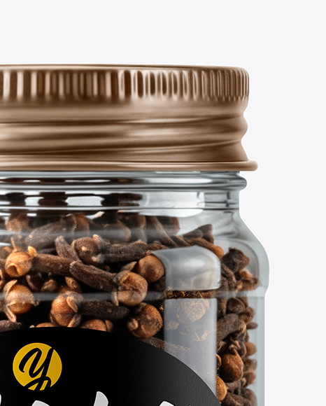 Plastic Jar with Whole Cloves Mockup