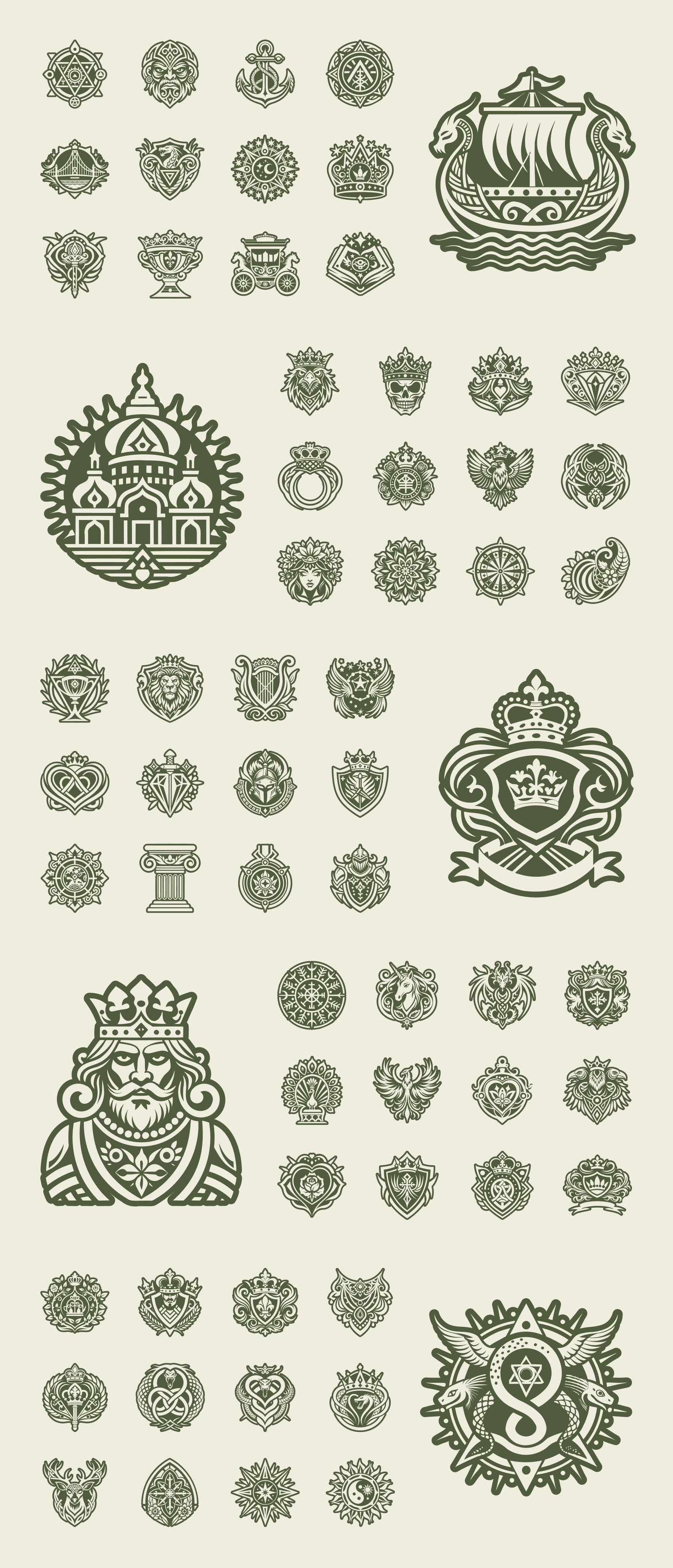 Royal Symbols Icon Set