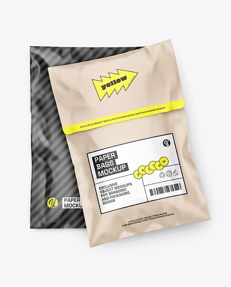 Paper Mailing Bags Mockup