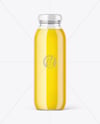Clear Glass Bottle With Orange Juice Mockup