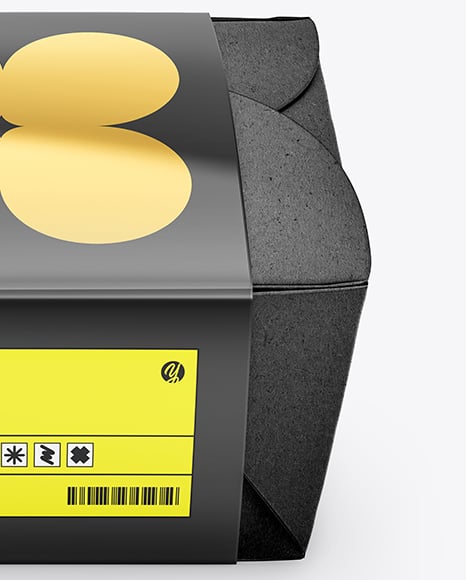 Kraft Paper Box in Glossy Sleeve Mockup