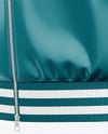 Satin Varsity Zip-Up Jacket Mockup