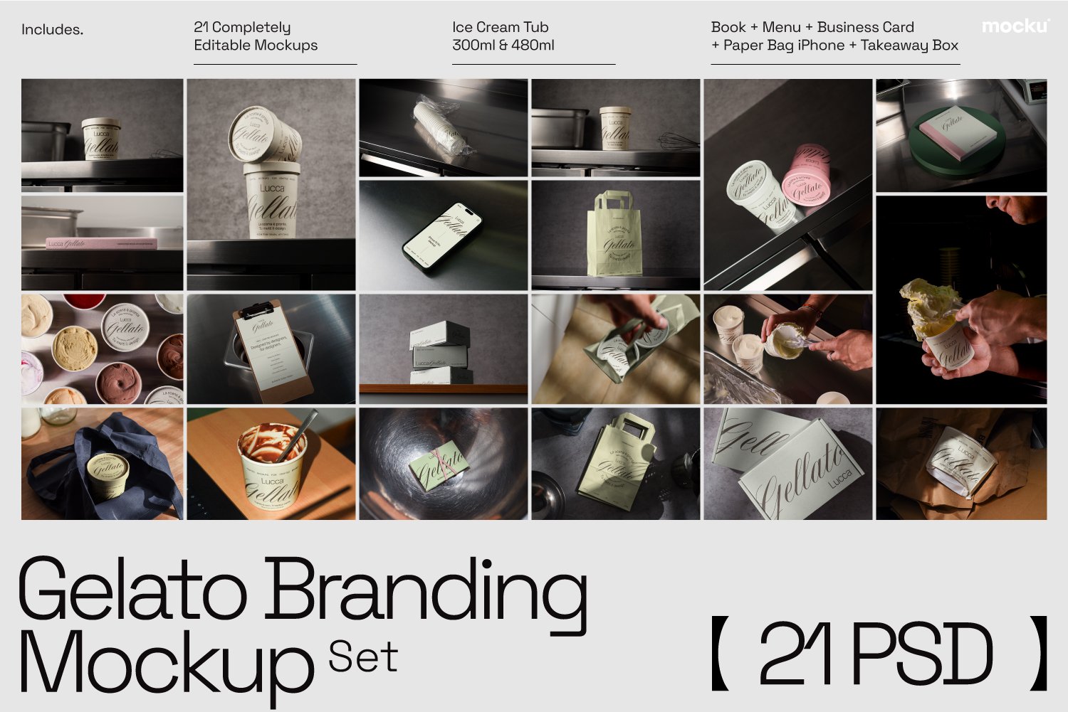 Gelato Branding Mockup Set