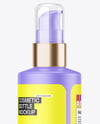 Matte Cosmetic Bottle with Pump Mockup