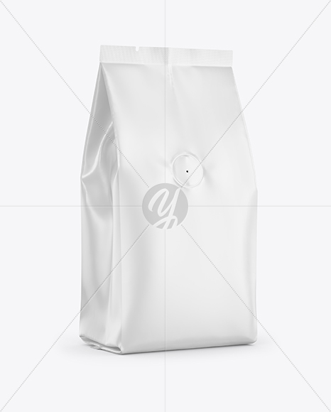 Matte Coffee Bag Mockup - Half Side view