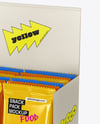 Display Box with Glossy Snacks Mockup
