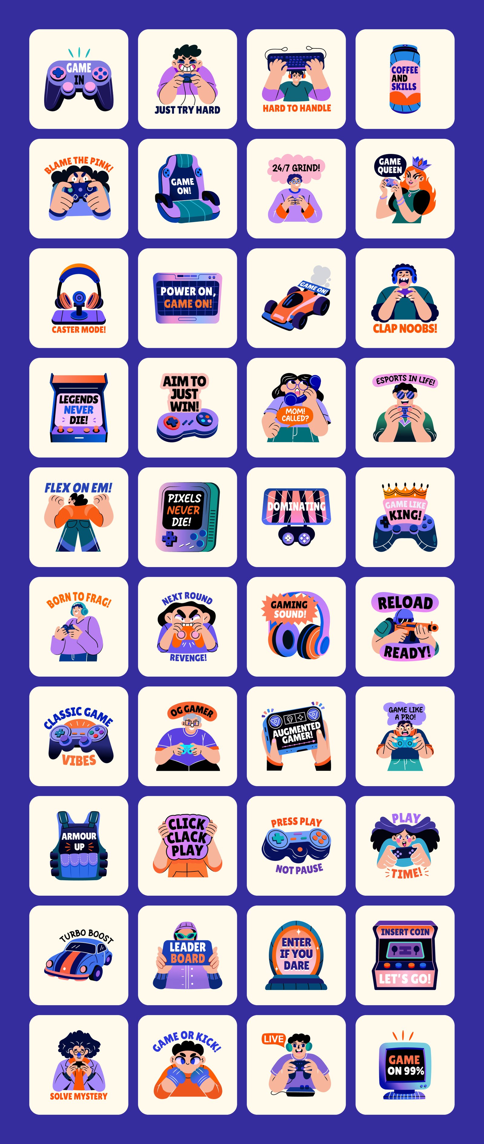 Gaming Stickers Set