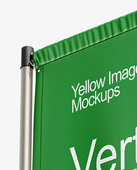 Vertical Sail Flag Mockup