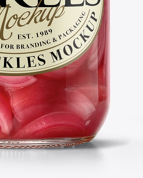 Canned Red Pickled Onions Mockup