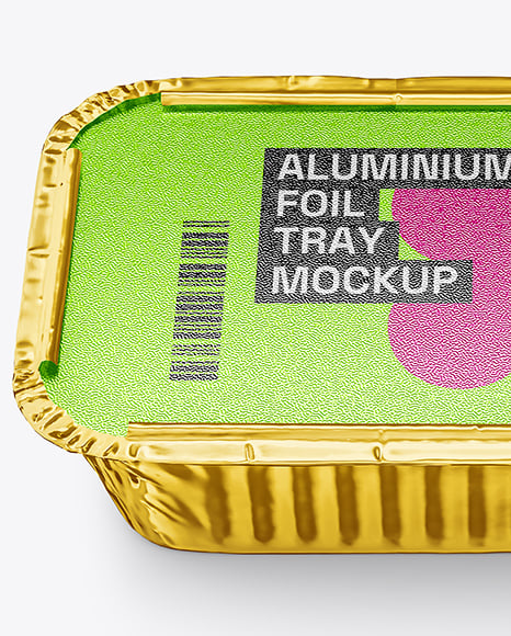 Aluminium Foil Tray in Kraft Paper Sleeve Mockup