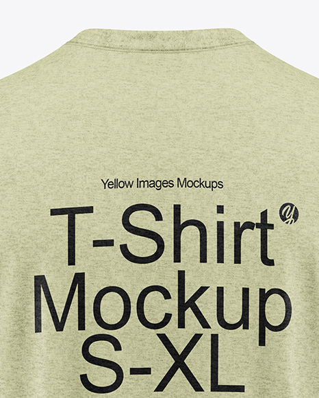 Heather T-Shirt Mockup - Back View