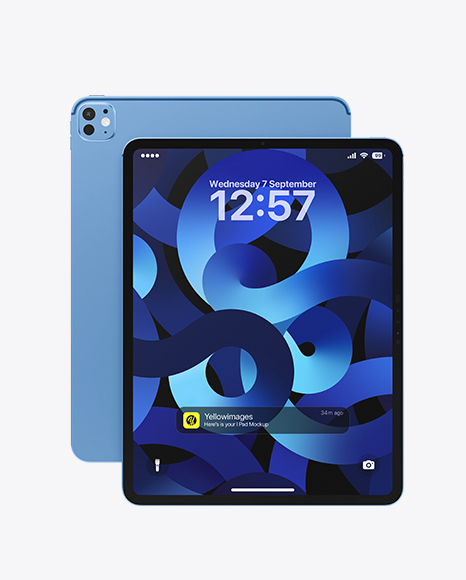 Two iPad Pro Mockup – Front & Back View - Iphone 13 pro mockup