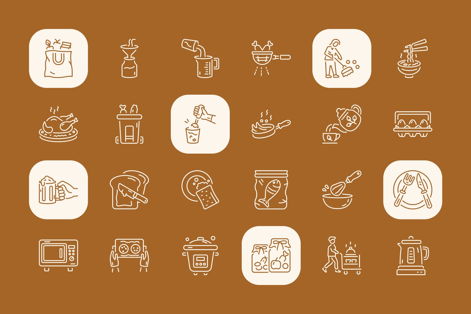 Kitchen Icon Art Set