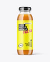 Clear Glass Bottle With Apple Juice Mockup