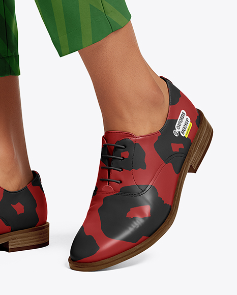 Oxford Shoes on Woman's Legs Mockup