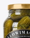 Glass Jar Filled Pickles and Pickled Tomatoes Mockup