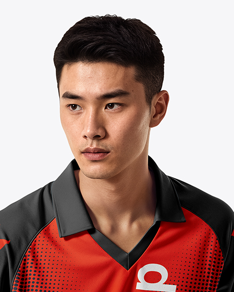 Asian Man Wearing Table Tennis Uniform Mockup