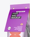 Matte Metallic Package with Paper Label Mockup