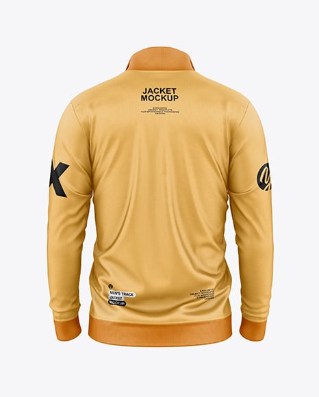 Long Sleeve Track Jacket Mockup - Back View