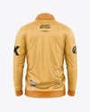 Long Sleeve Track Jacket Mockup - Back View