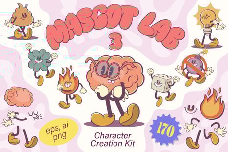 Retro Groovy Character Creator - Design Elements