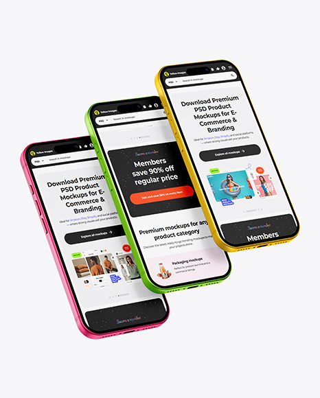 Three iPhone 17 Pro Mockup