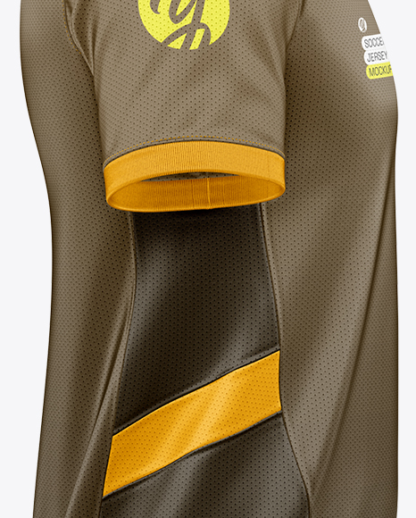 Round Collar Soccer Jersey Mockup
