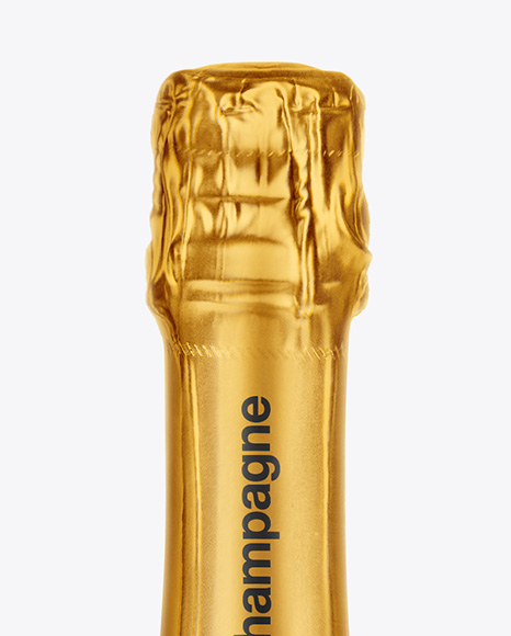 Clear Glass Pink Champagne Bottle Mockup