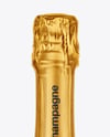 Clear Glass Pink Champagne Bottle Mockup