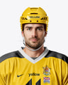 Man Wearing Full Ice Hockey Kit Mockup