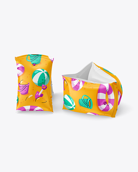 Glossy Swimming Arm Bands Mockup