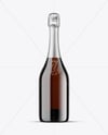 Amber Glass Champagne Bottle Mockup