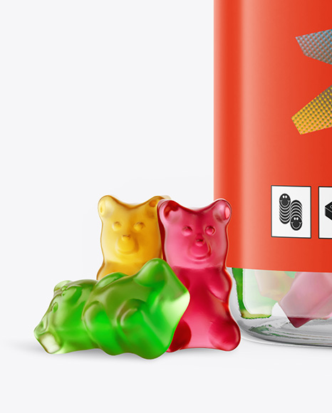 Gummy Bears Plastic Bottle Mockup