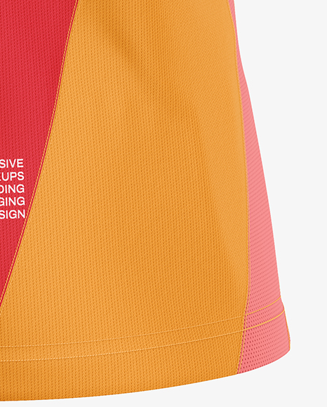 Training Short Sleeve Jersey Mockup - Back Half Side View