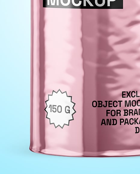 Glossy Metallic Package Mockup