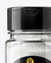 Clear Glass Jar with Fine Salt Mockup