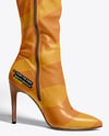 Pair of Over-The-Knee Boots on Women's Legs with Jeans Mockup