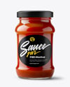 Glass Jar with Tomato Paste Mockup