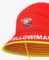 Twill Bucket Hat Mockup - Front Half Side View