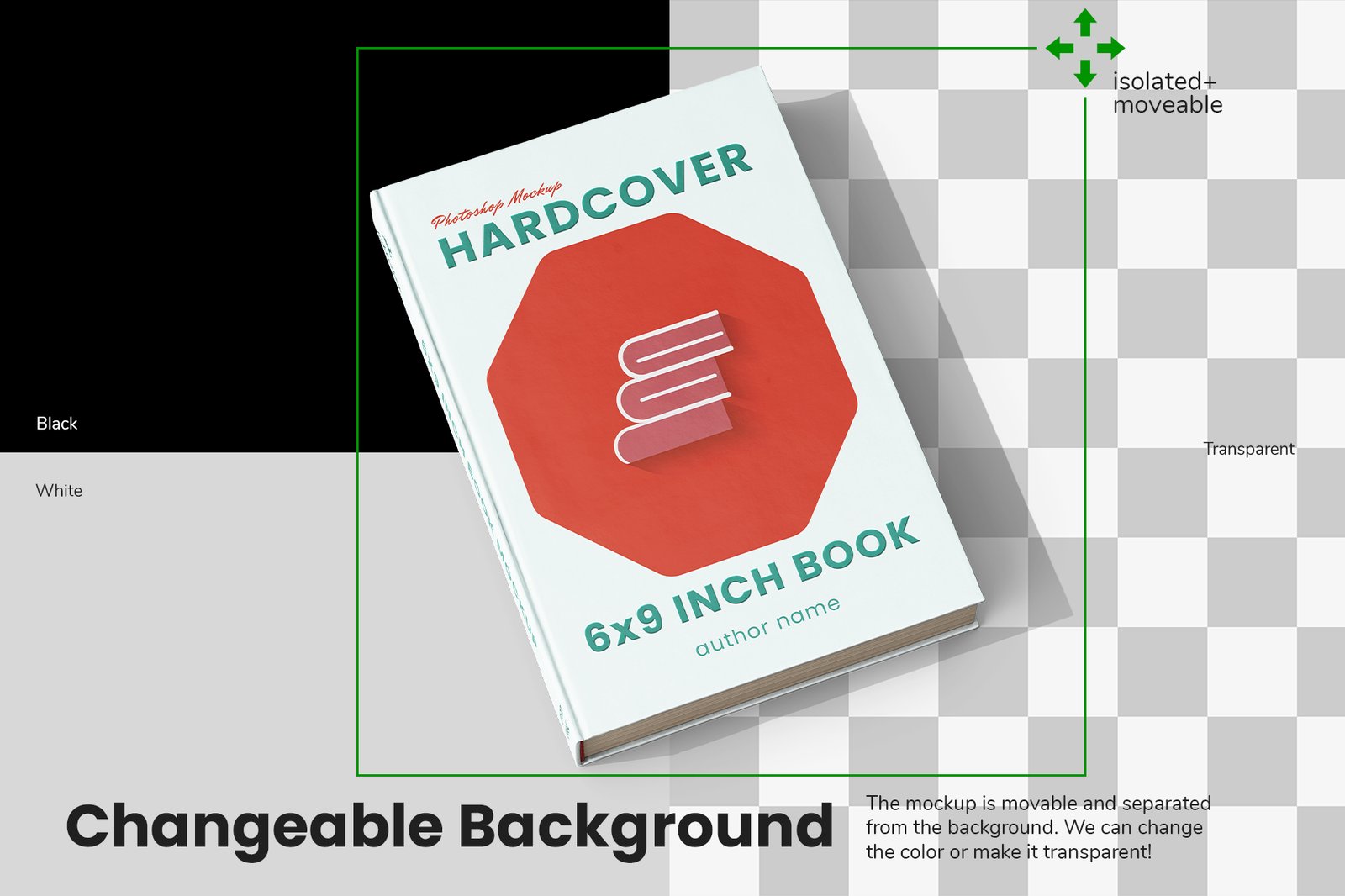 Hardcover Book 6x9 Inch PSD Mockup Set