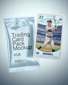 Metallic Trading Card Pack with Card Mockup
